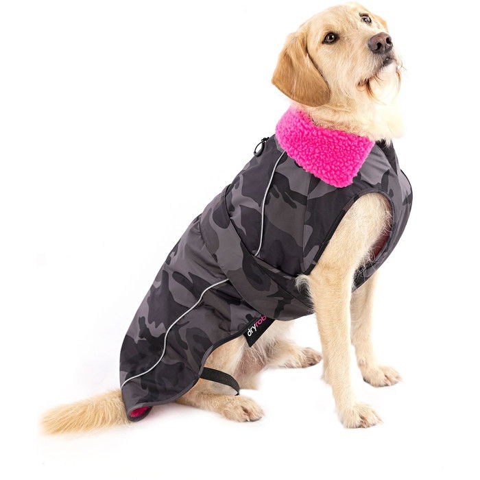 2024 Dryrobe Abrigo Para Perro V3 DRV3 - Camuflaje Negro / Pink